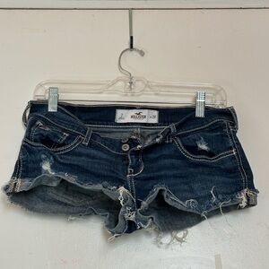 Hollister Women's Dark Blue Jean Shorts